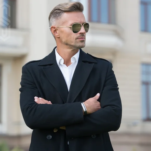 Genuine Glass GREEN Classic Lenses/GOLD Frame Premium Aviator Pilot Sunglasses - Picture 9 of 13